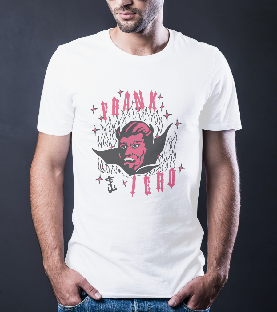 Frank Iero Devil Face Flames Kings Road Merch T-Shirt
