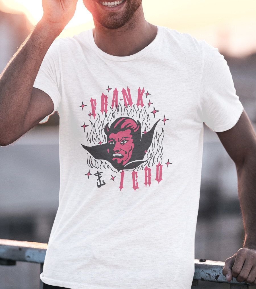 Frank Iero Devil Face Flames Kings Road Merch T-Shirt