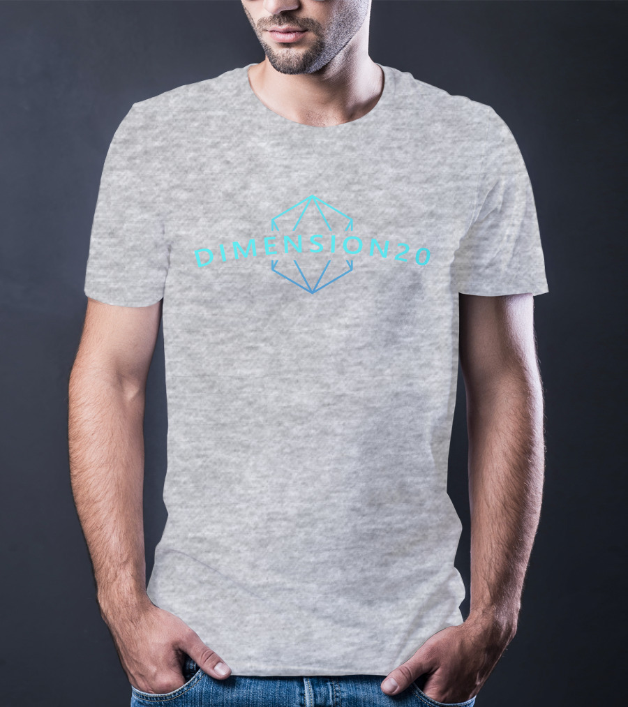 Dimension 20 Merch Geometric Logo Design Dimension 20 T-Shirt