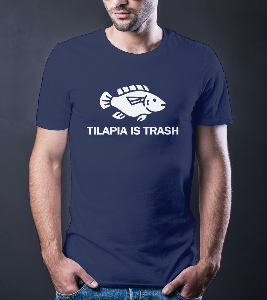Soulp Merch Tilapia Is Trash Graphic Fish T-Shirt