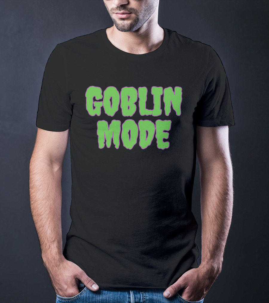Shitheadsteve Goblin Mode Merch Green Drip Text T-Shirt