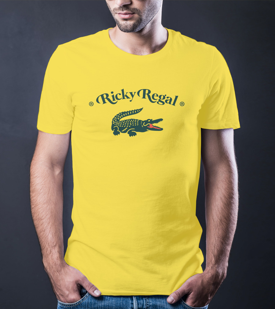 Lacoste Ricky Regal Yellow Crocodile Logo Apparel Collaboration T-Shirt