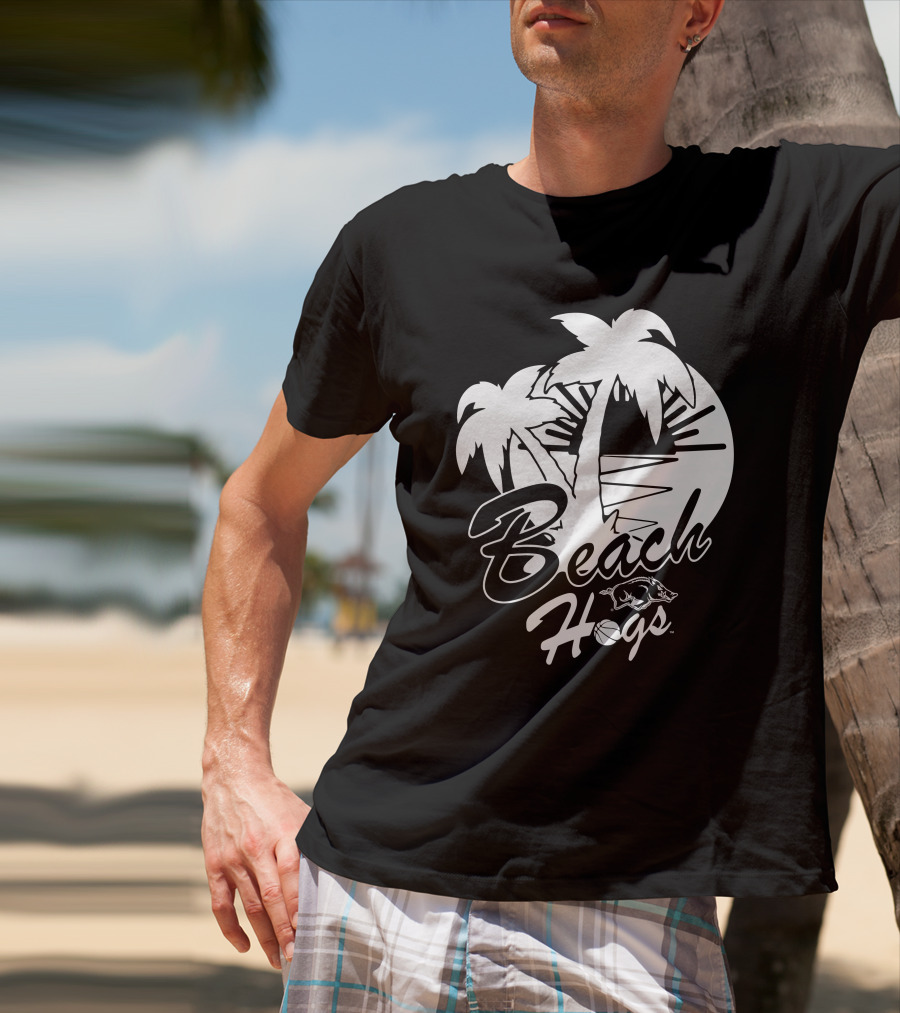 Eric Musselman Beach Hogs 15 Arkansas Razorback Men's Basketball Palm Trees @Razorbackmbb T-Shirt