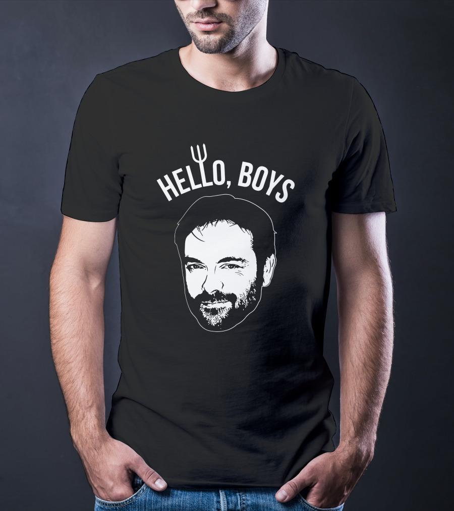 Mark Sheppard Merch Hello Boys Crowley Face T-Shirt