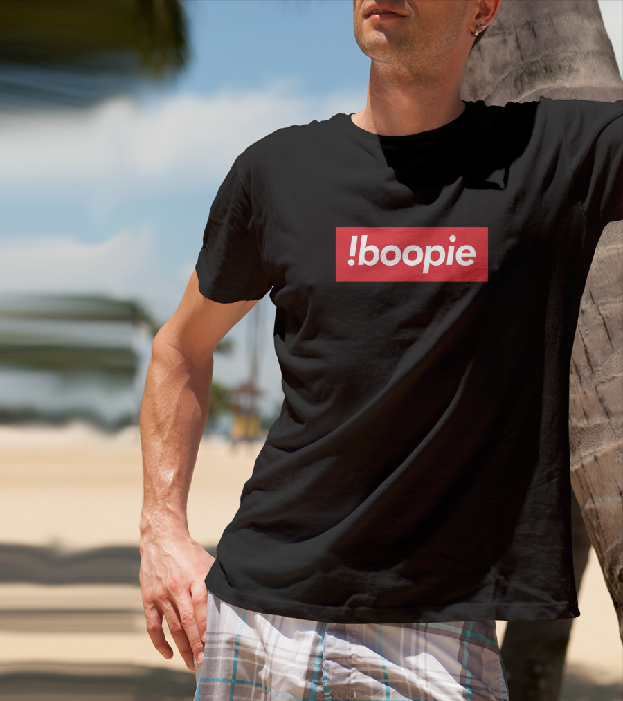 Boopieverse A Mellow Boop Merch Boopie Box Exclamation Boopie Red Block T-Shirt