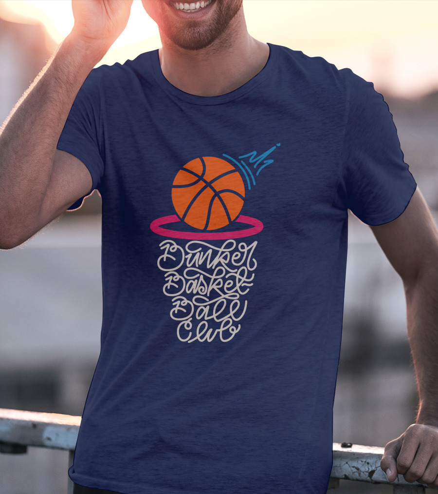 Bunker Branding Basketball Club Ball Net Script T-Shirt