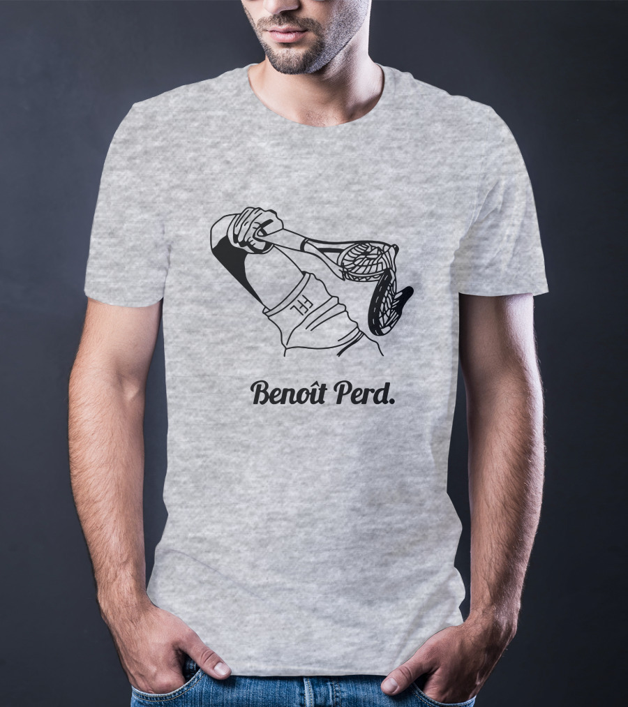 Benoît Perd Ffl Lose Merchandise Tennis Racket Image T-Shirt