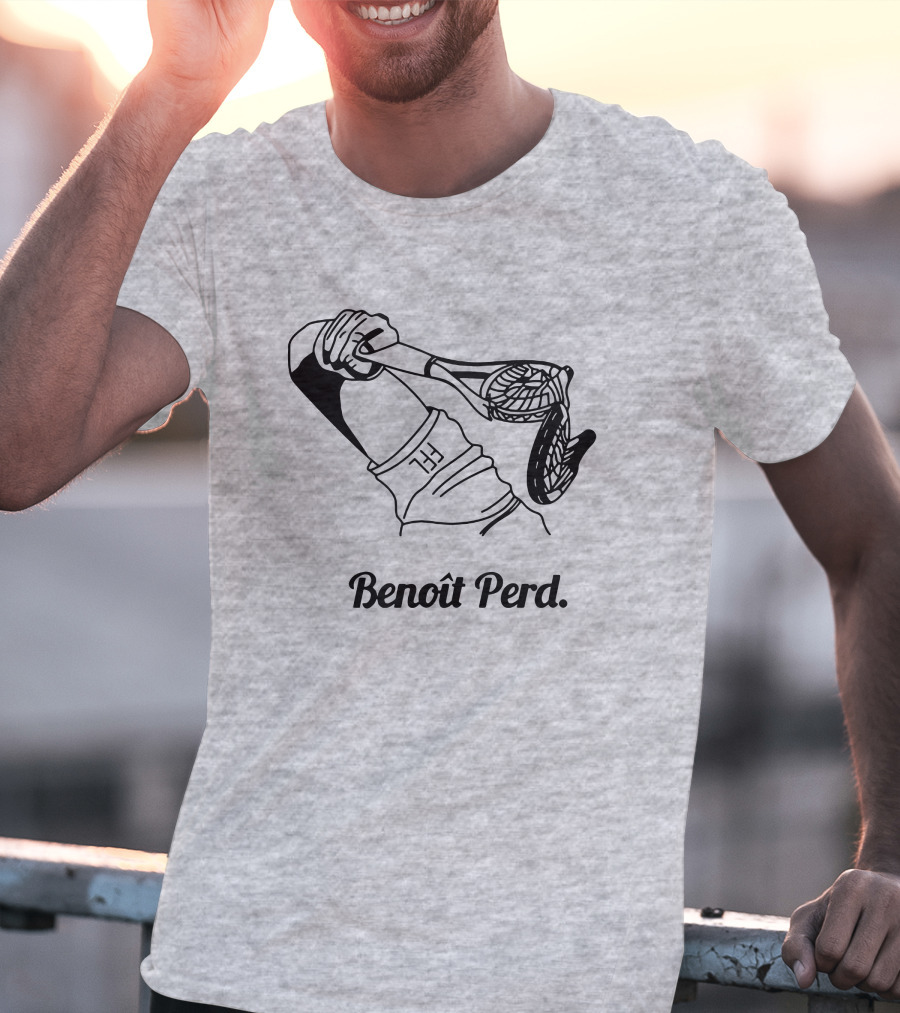 Benoît Perd Ffl Lose Merchandise Tennis Racket Image T-Shirt