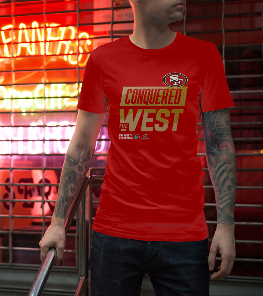 San Francisco 49Ers Conquered The West NFL Logo 49ers Shop T-Shirt