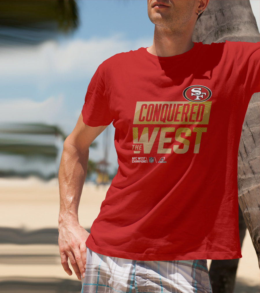 San Francisco 49Ers Conquered The West NFL Logo 49ers Shop T-Shirt
