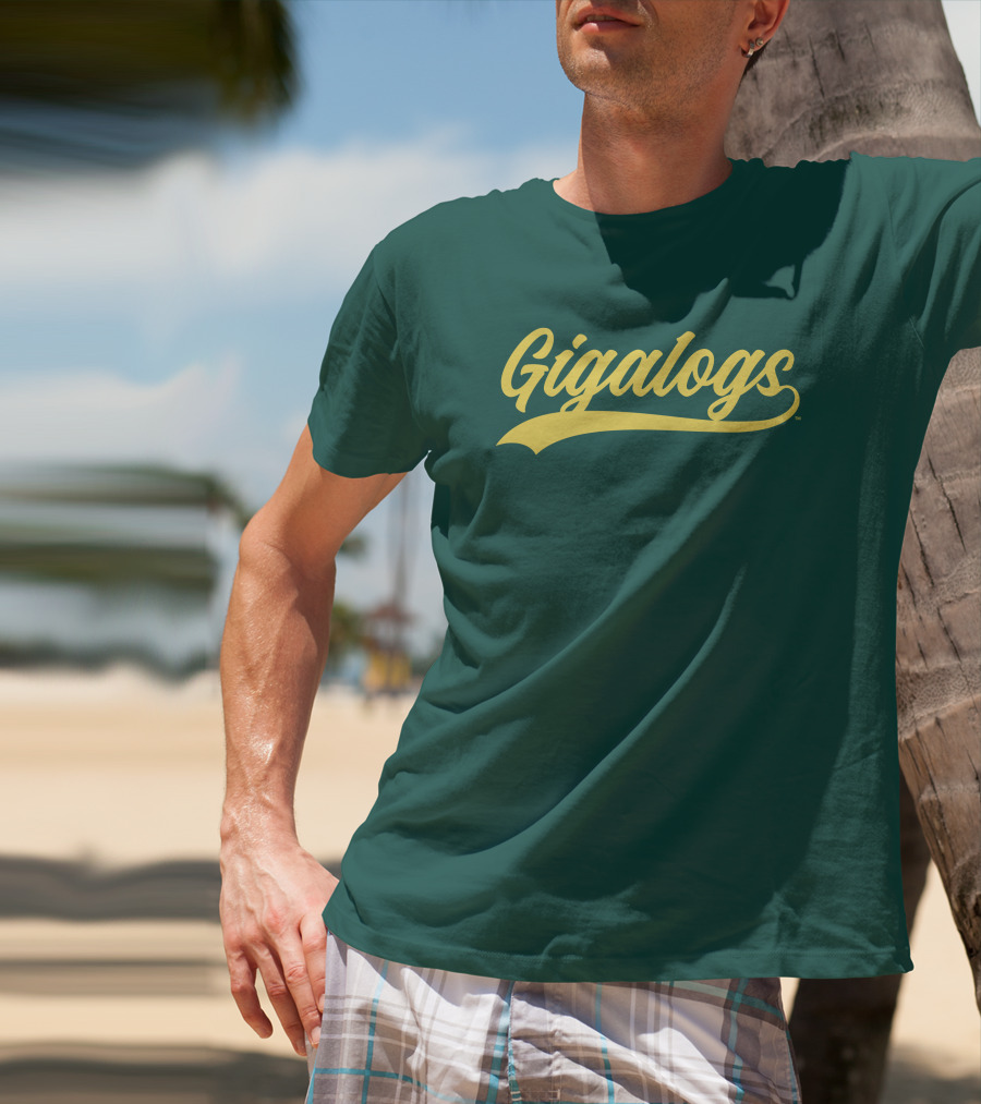 Gigalogs Classic Script Yellow T-Shirt