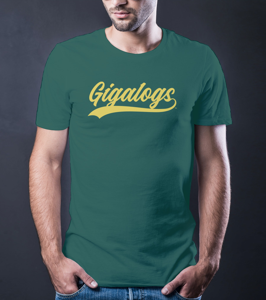 Gigalogs Classic Script Yellow T-Shirt