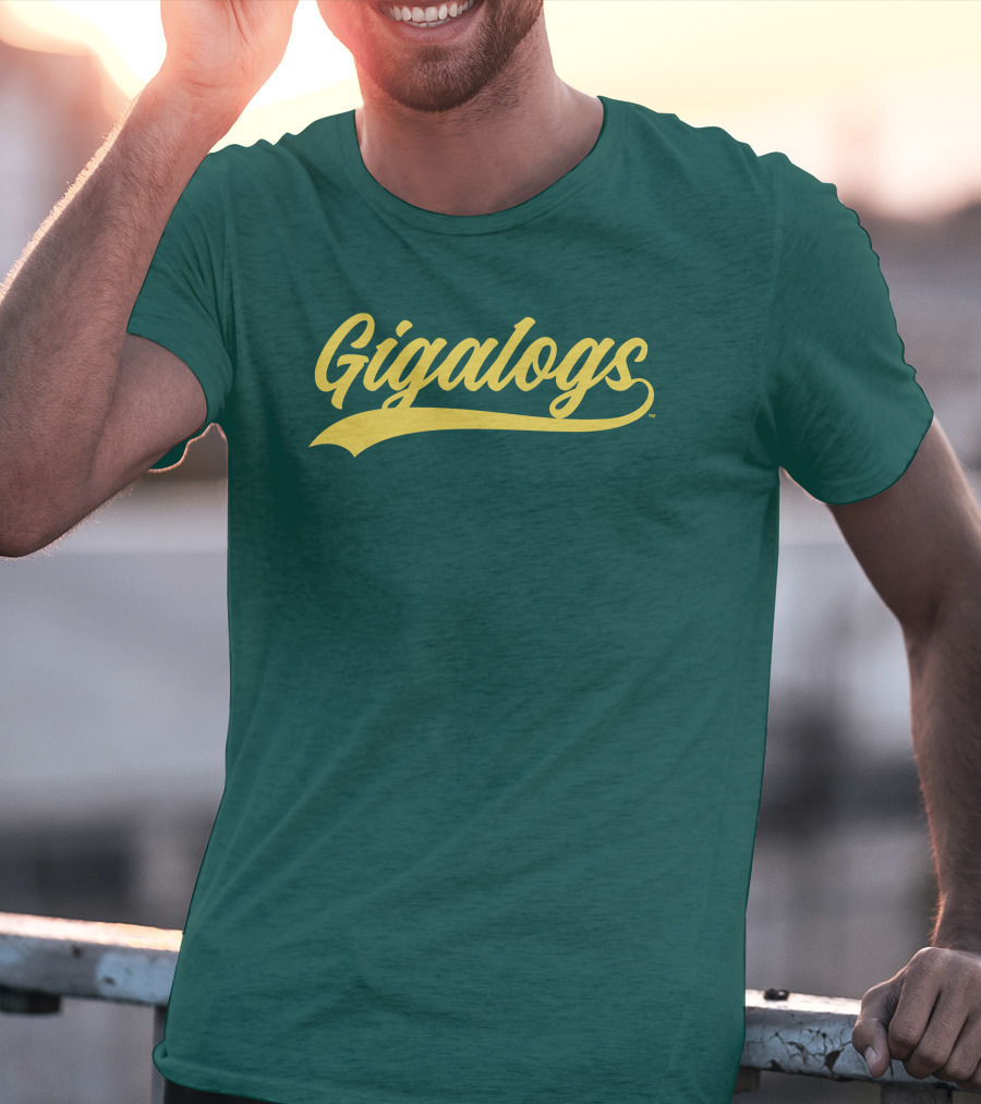 Gigalogs Classic Script Yellow T-Shirt