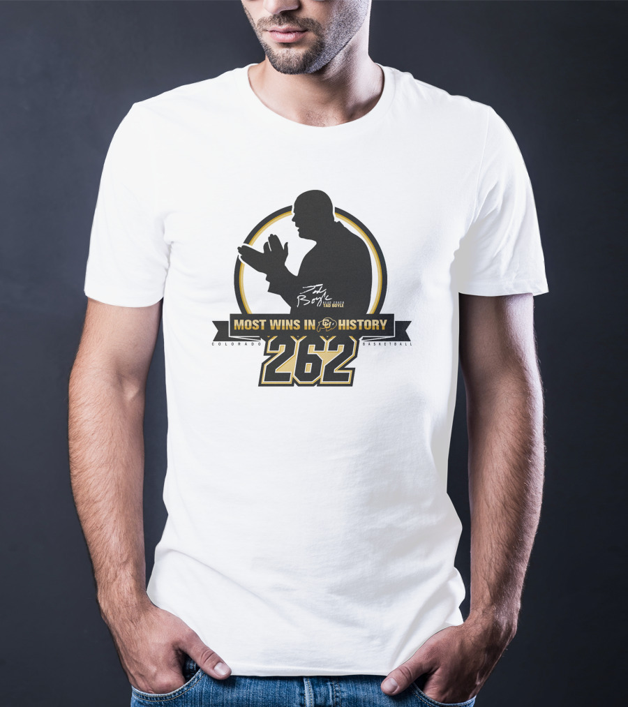Tad Boyle Most Wins In Colorado Basketball History 262 T-Shirt