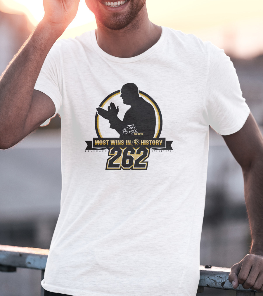 Tad Boyle Most Wins In Colorado Basketball History 262 T-Shirt