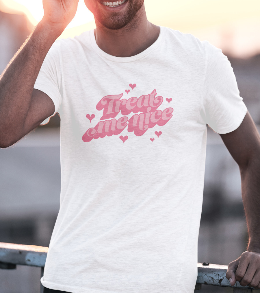 Anne Marie Treat Me Nice Pink Hearts T-Shirt