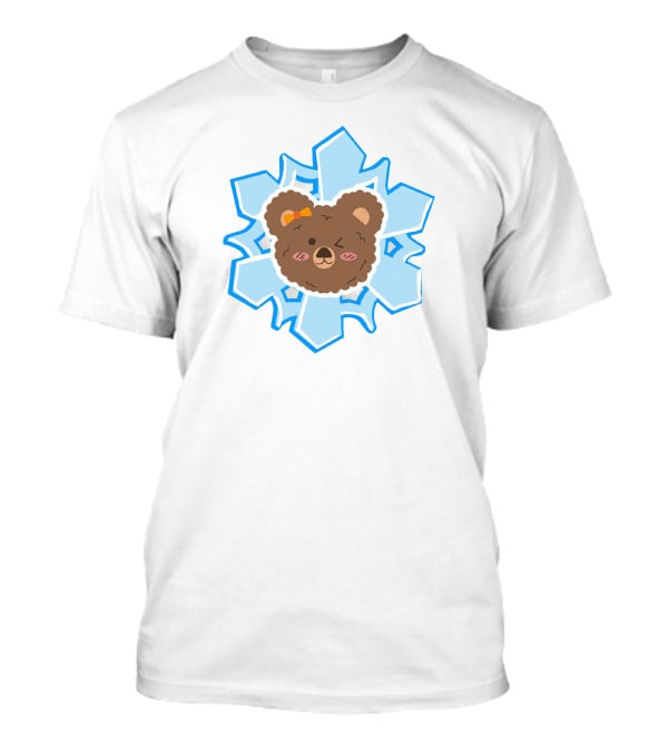 Christmas Bears Snowflake Adorable Bear Head T-Shirt