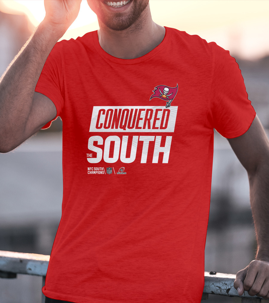 Tampa Bay Buccaneers Conquered South NFL Playoffs Shirt Red T-Shirt