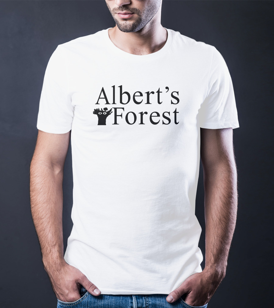Albert's Forest Tree Silhouette With Owl And Leaves T-Shirt