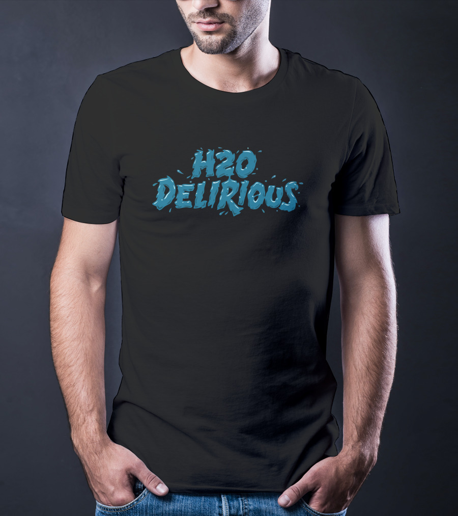 H2O Delirious Blue Splash Text T-Shirt