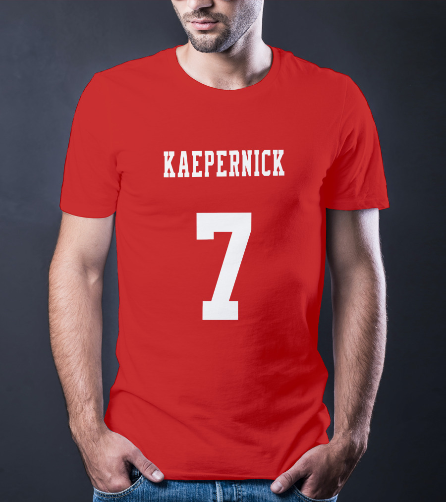 Kaepernick 7 Red Background Sports Jersey T-Shirt