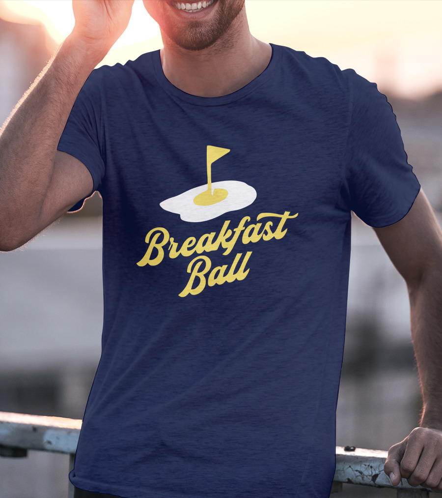 You Betcha Breakfast Ball Egg Golf Flag Crewneck T-Shirt