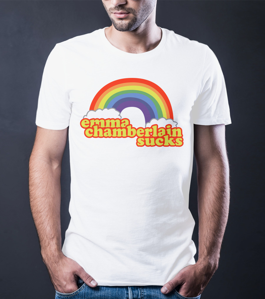 Emma Chamberlain Sucks Rainbow Clouds T-Shirt