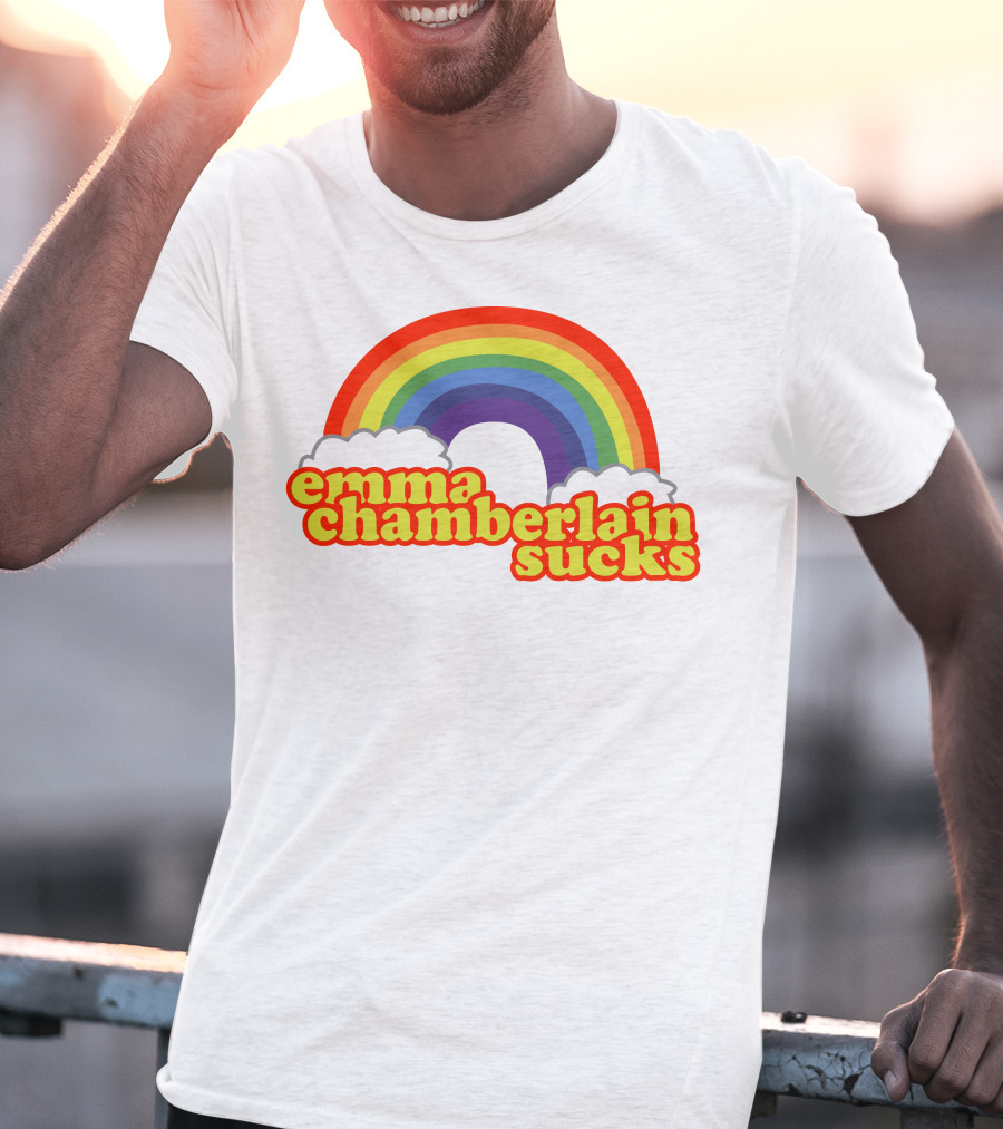 Emma Chamberlain Sucks Rainbow Clouds T-Shirt