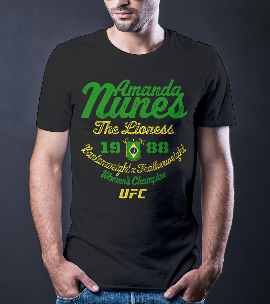 Amanda Nunes The Lioness UFC Bantamweight Featherweight Women's Champion 1988 T-Shirt