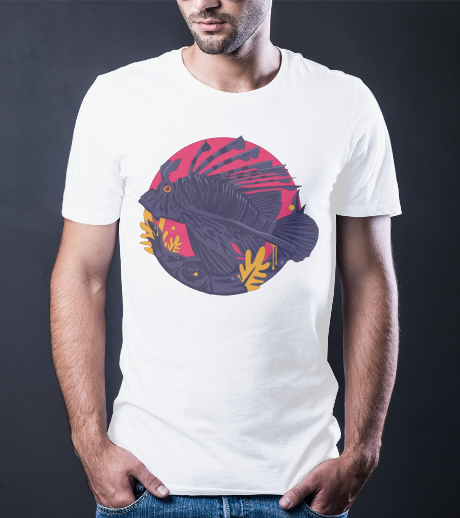 Jade Cicada Vibrant Fish Artwork Merch T-Shirt