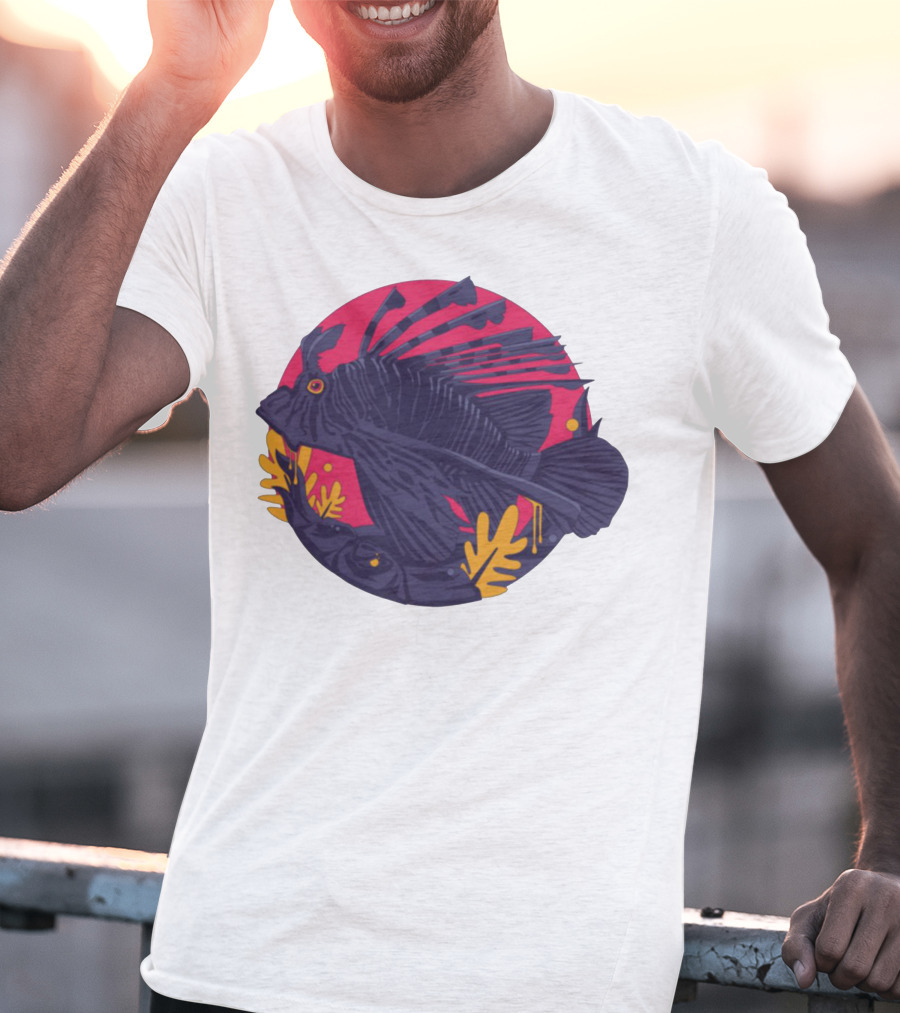 Jade Cicada Vibrant Fish Artwork Merch T-Shirt