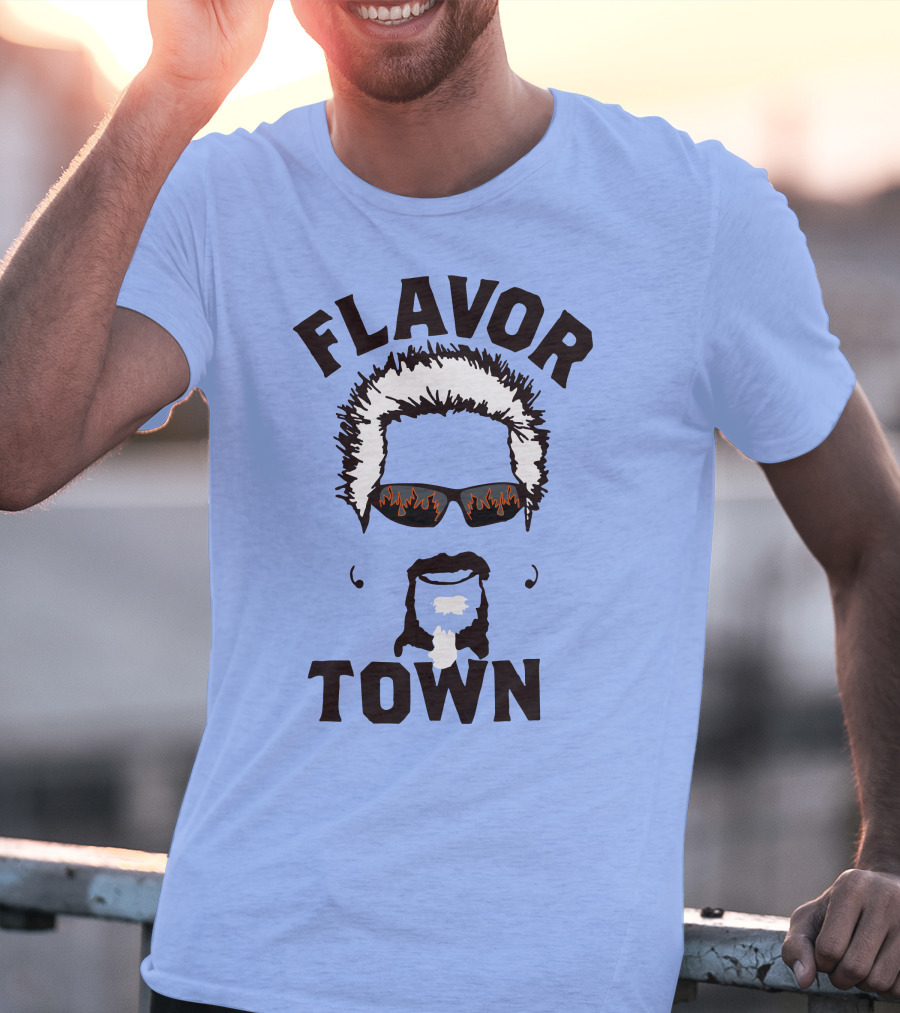 Flavor Town Sunglasses Beard T-Shirt
