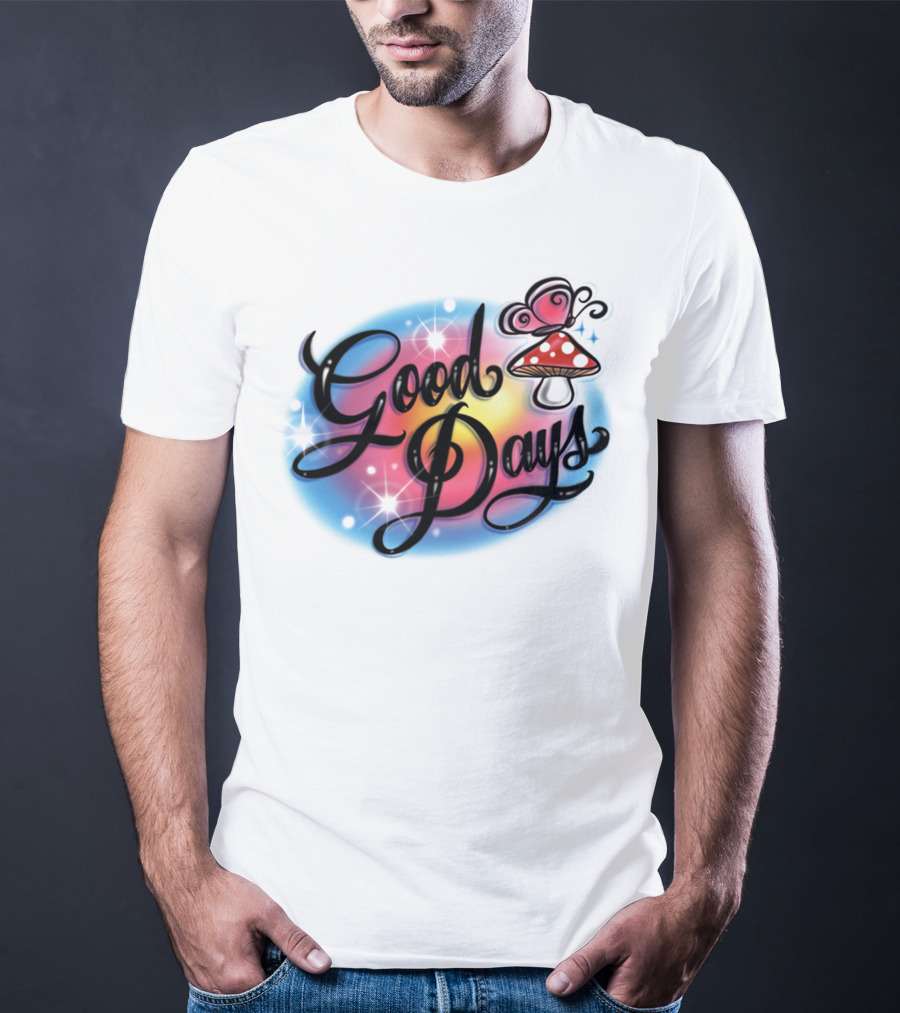 Good Days Mushroom Psychedelic Retro Vibe T-Shirt