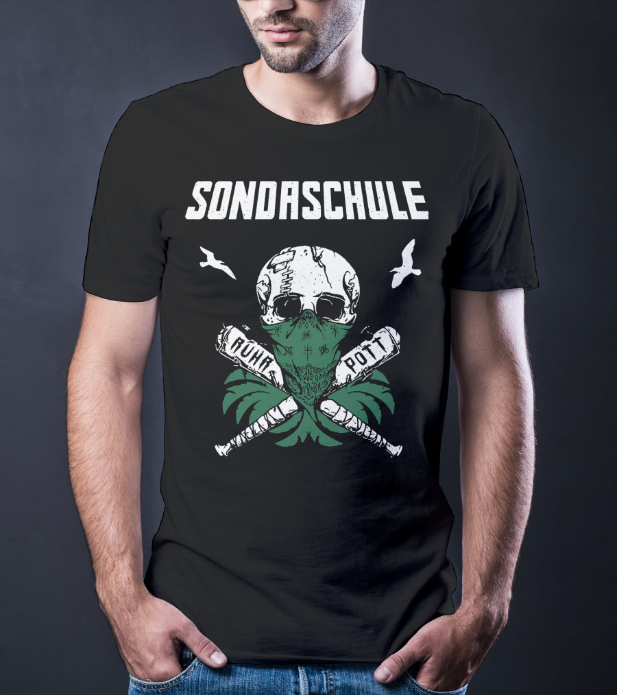 SONDASCHULE Skull Bandana Ruhr Pott Bats Birds T-Shirt