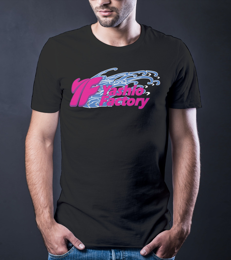 Yashio Factory Pink And Blue Wave T-Shirt