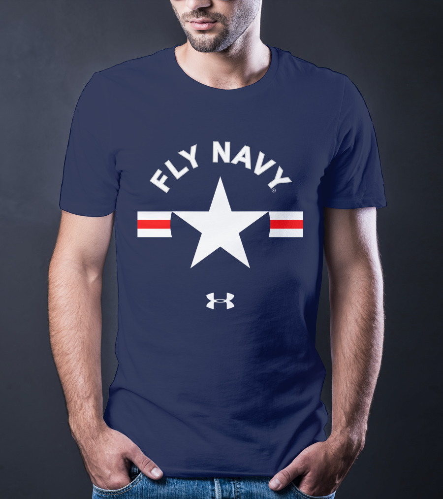 FLY NAVY Under Armour White Star Red Stripes T-Shirt