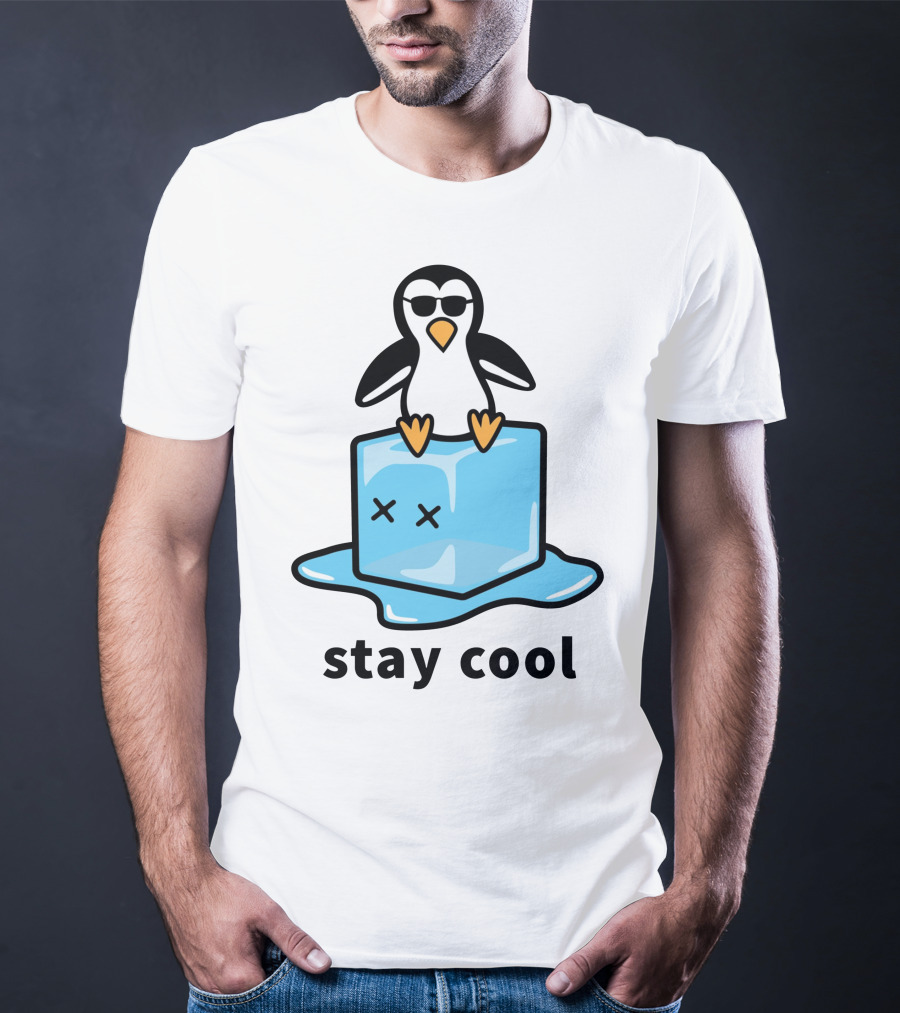 Stay Cool Dumb Club Merch Penguin Ice Cube T-Shirt