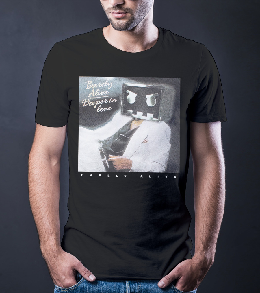 Barely Alive Deeper In Love 80s Aesthetic Robot Head Suit T-Shirt