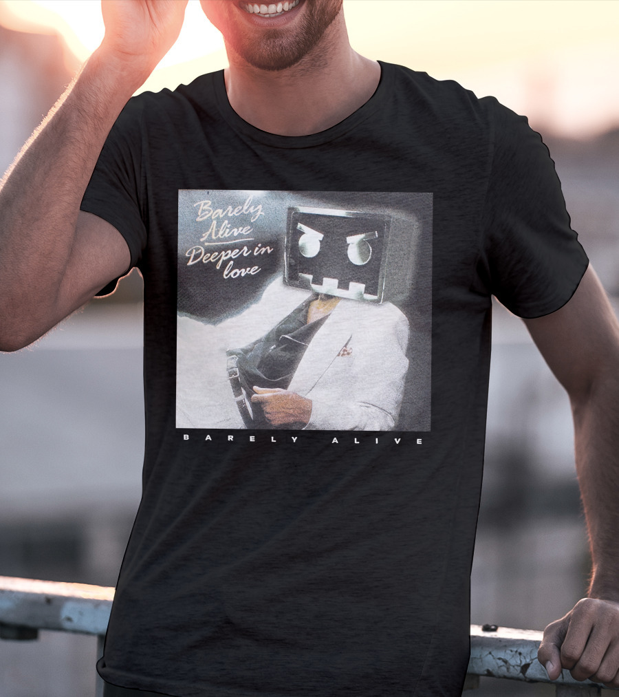 Barely Alive Deeper In Love 80s Aesthetic Robot Head Suit T-Shirt