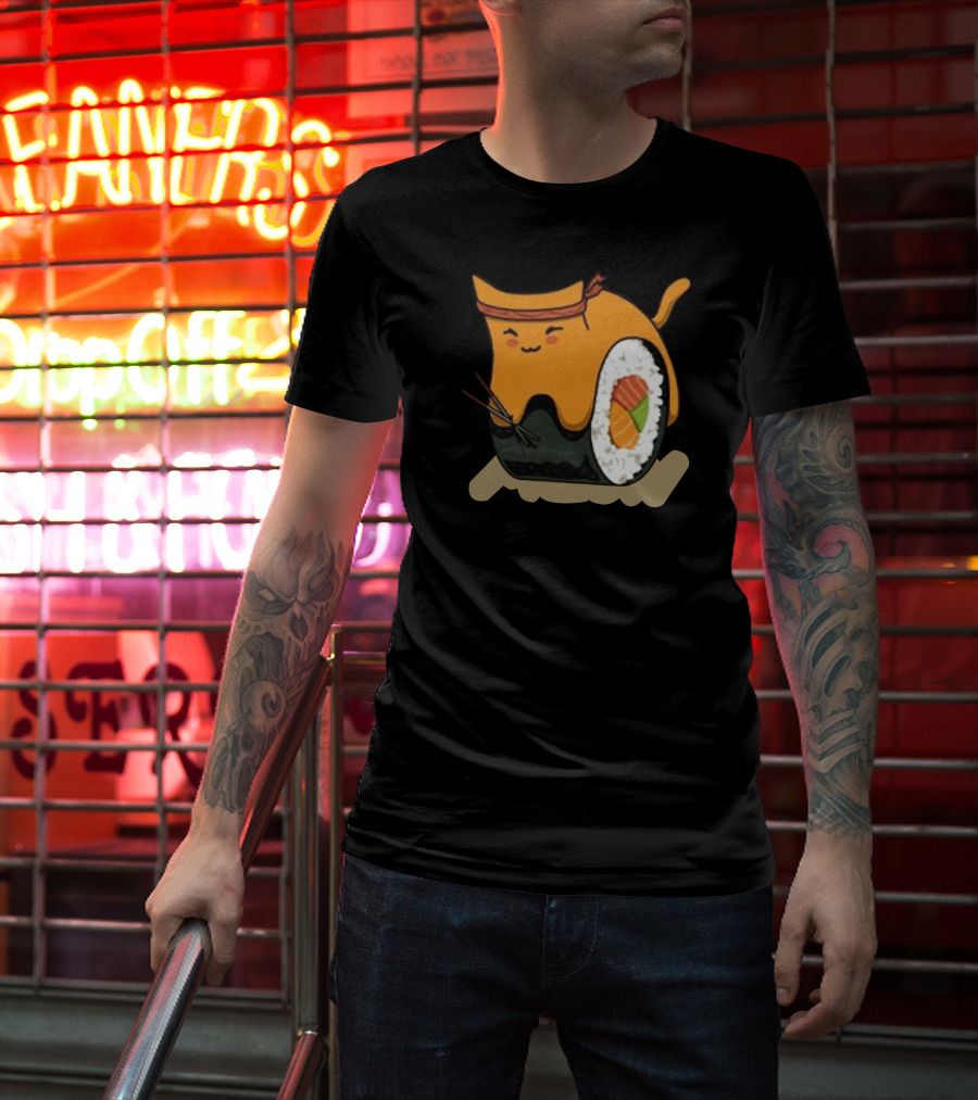 Sodapoppin Shop Sushi Cat Roll T-Shirt