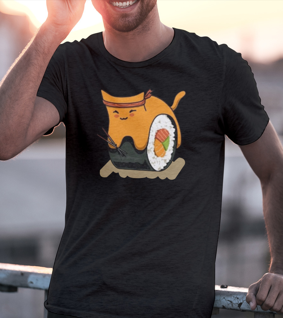Sodapoppin Shop Sushi Cat Roll T-Shirt