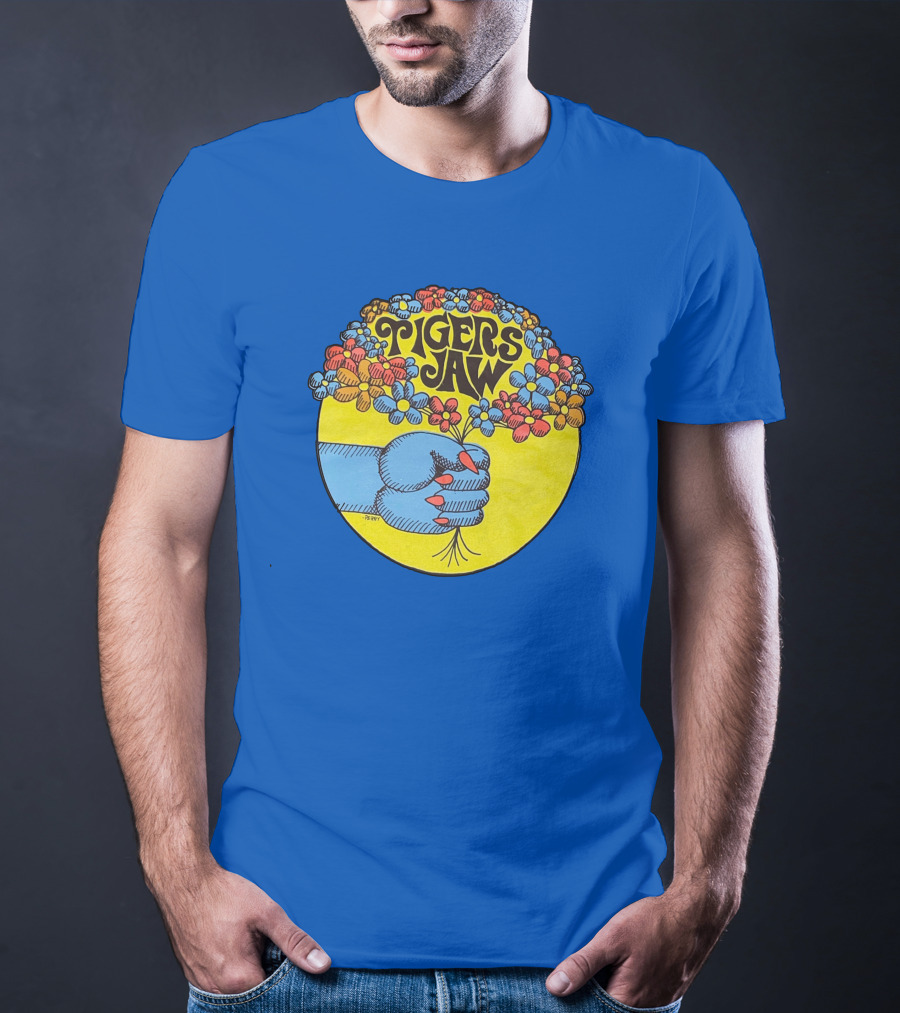 Tigers Jaw Flower Fist Retro Psychedelic Merch T-Shirt