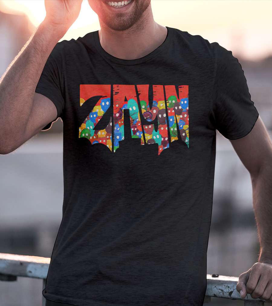 Zayn Malik Merch Colorful Faces Street T-Shirt