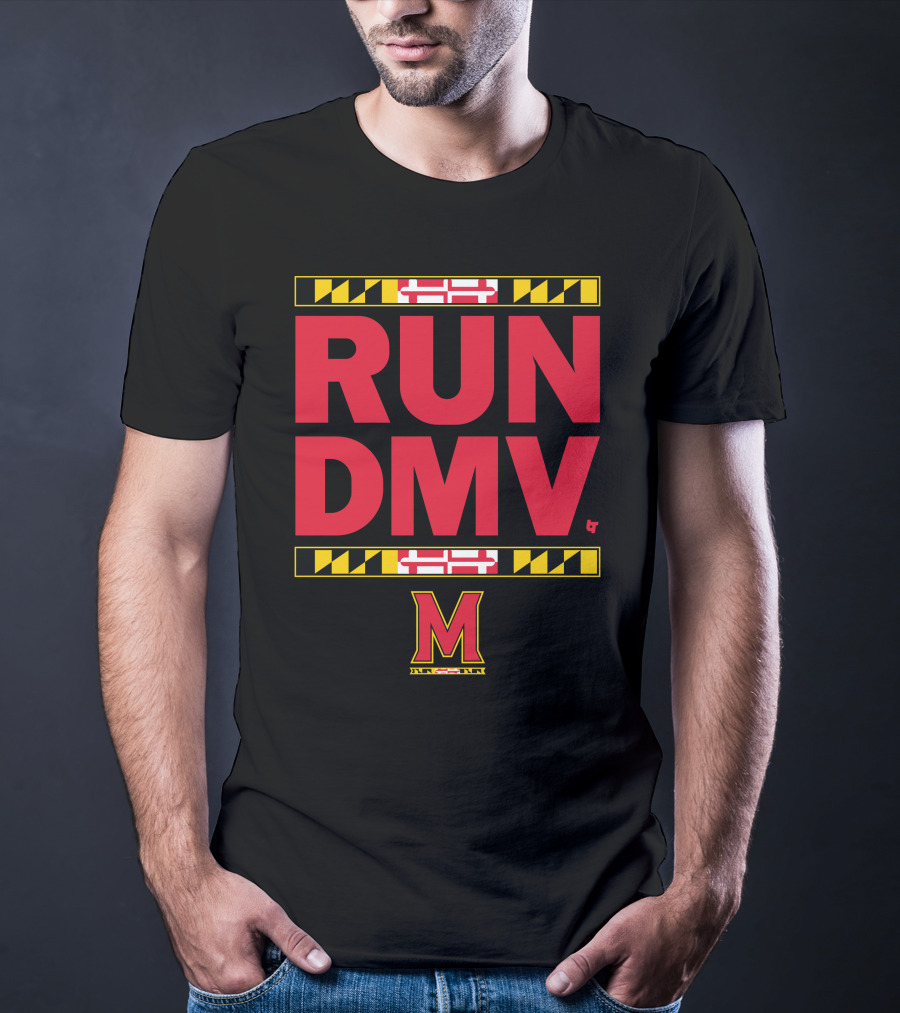 RUN DMV Maryland Flag M Logo Longsleeve T-Shirt