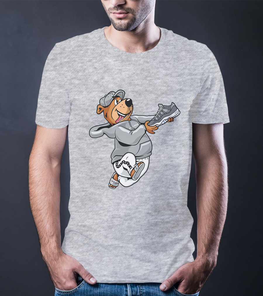 Cool Grey 11s Bear With Sneakers T-Shirt