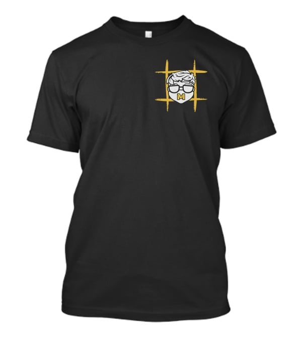 MeatyMarley Clothing Line M Logo With Hair And Glasses T-Shirt