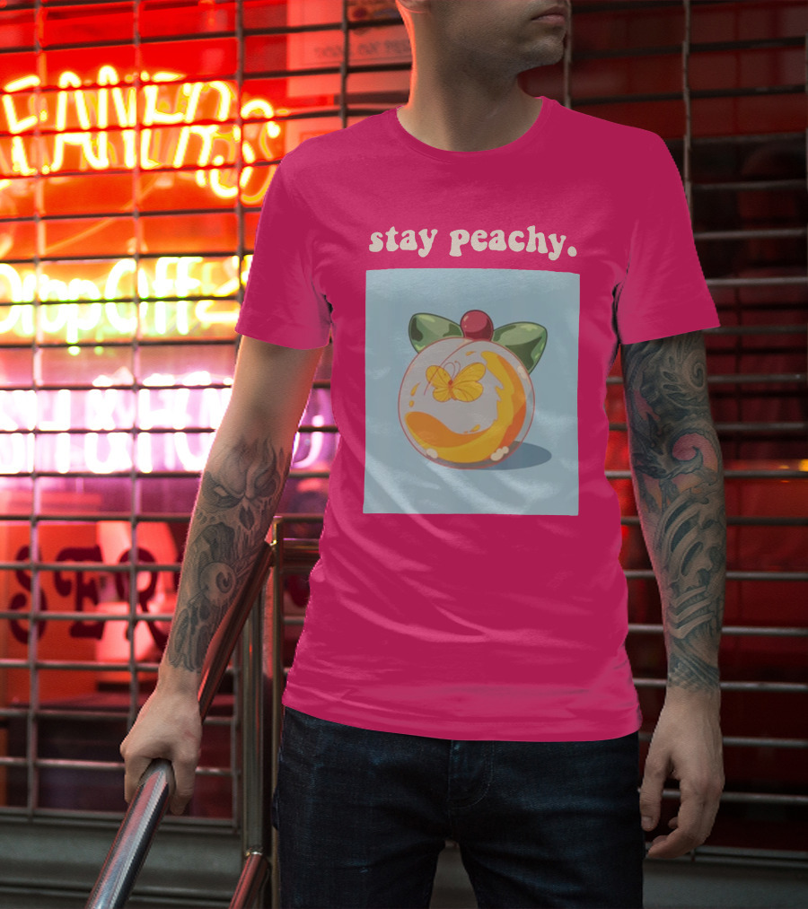 Stay Peachy Butterfly Peachy Squad Merch T-Shirt