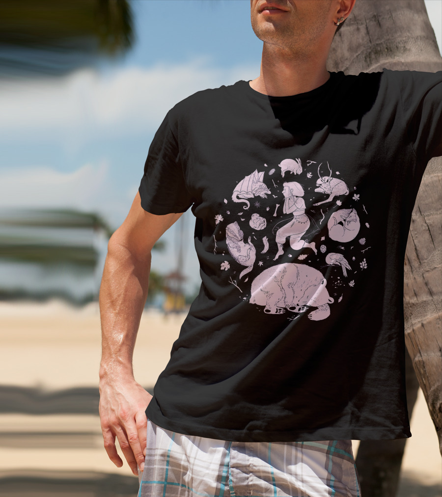 Aurora Shop Fantasy Creatures Dance And Harmony Circle T-Shirt