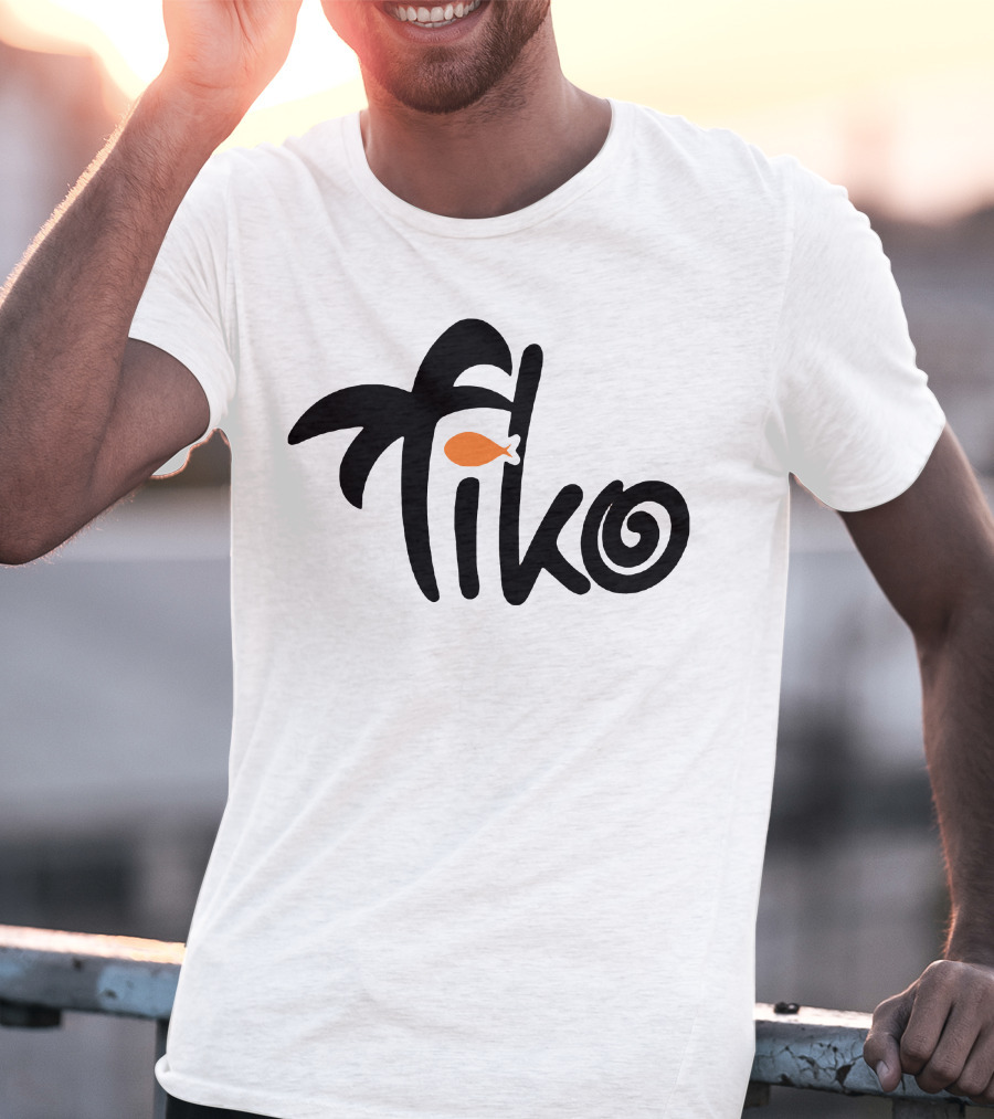 Tiko Fish Logo With Palm Tree T-Shirt