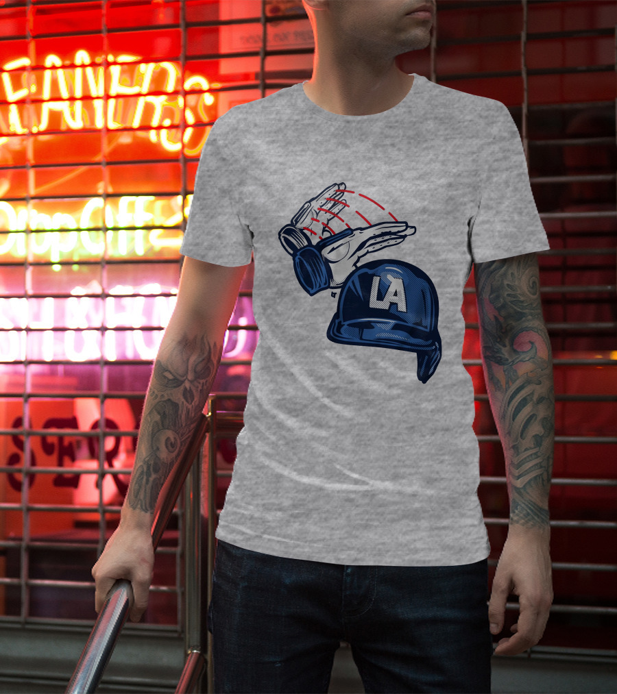 LA Baseball Catcher Dunk Gesture T-Shirt